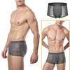 1Pc Nylon Lingerie Sheer Mesh Pouch Sexy Men Solid Color See-through Boxer Briefs Underwear Panties