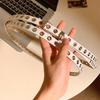 Punk Style Full Hole Jeans Belt for Women No Punching Required Ins Style Student Simple and Versatile Thin Belt