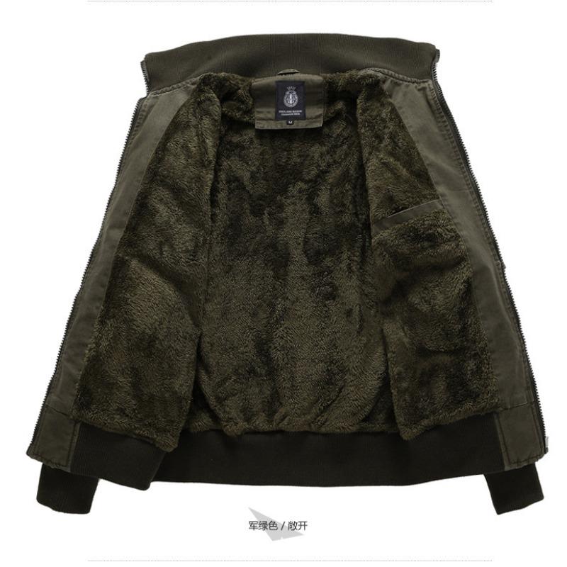 Winter new thickened military men's jacket pure cotton casual jacket men's