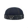 Denim Seemannskappe Retro Randlos Docker Streetwear Hut mit Verstellbarem Verschluss für