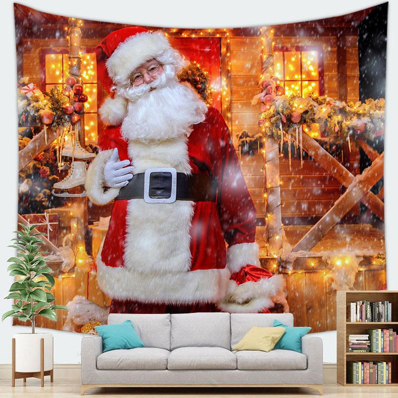 Home Decor Veselé Vánoce Santa Claus Dekorace Tapiserie Santa Claus Vánoční Party Tapiserie Tapiserie Tapiserie pozadí Látka