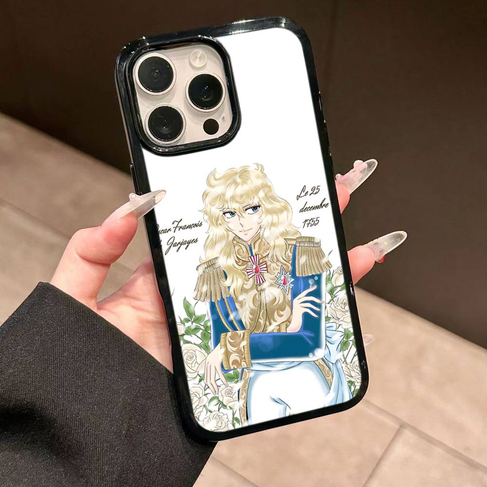 Rose Of V-Versailles Lady Oscar Phone Case For IPhone 16 Pro Max 15 14 Plus 14 13 12 11 17 PC+TPU Cases Back Cover