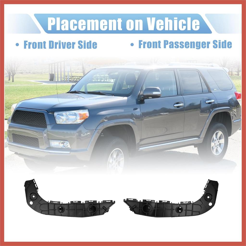 ACROPIX 1 Pair Front Bumper Mount Support Bracket for Toyota 4Runner 2014-2018 5211535153 5211635152 Left and Right Side Car Parts