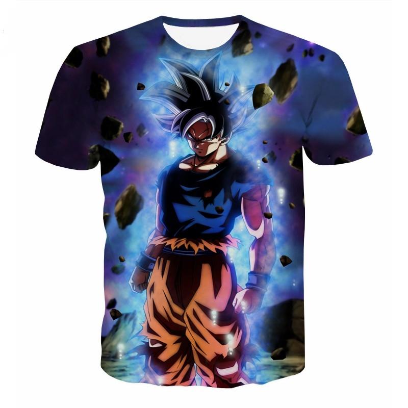 Dragon Ball Super Ультра Инстинкт Супер Сайян Гоку Печатная Мужская Модная Короткий Рукав Dragonball Футболка Футболка Dragon Ball Z XXS
