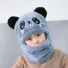 Fleece Children Beanie Caps Cartoon Warm Bonnet Scarf Fashion Kids Plush Hat  Toddler