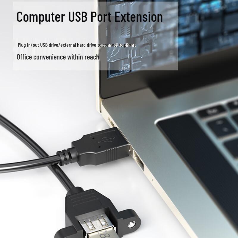 JINNENG USB 2.0 A Папа на A Мама Удлинительный кабель с монтажными ушками 1 Meter