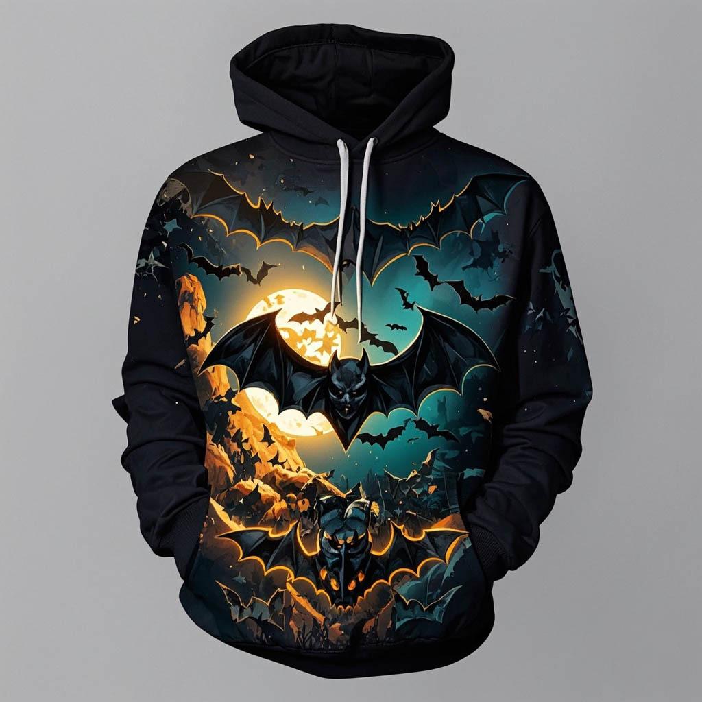 Autumn 3D Pumpkin Ghost Printed Hoodies Fashionable Casual Sports Long Sleeved Men's Hooded Sweatshirts