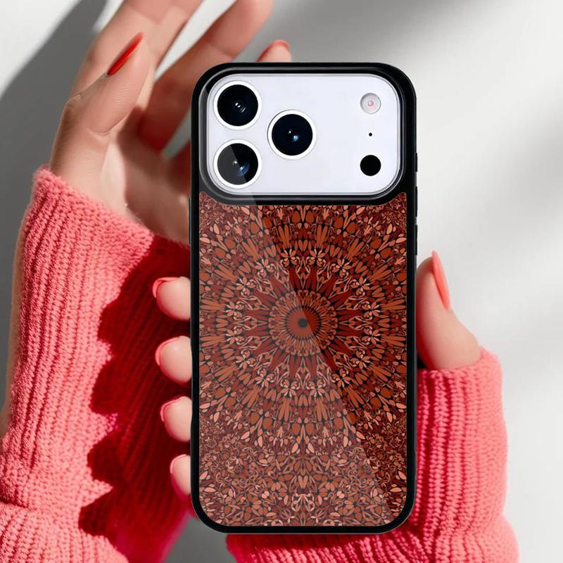 Indian Floral Henna Mandala Soft Phone Case for iPhone 17 16 15 14 13 Pro Max Back Cover for 12 11 Pro Coque