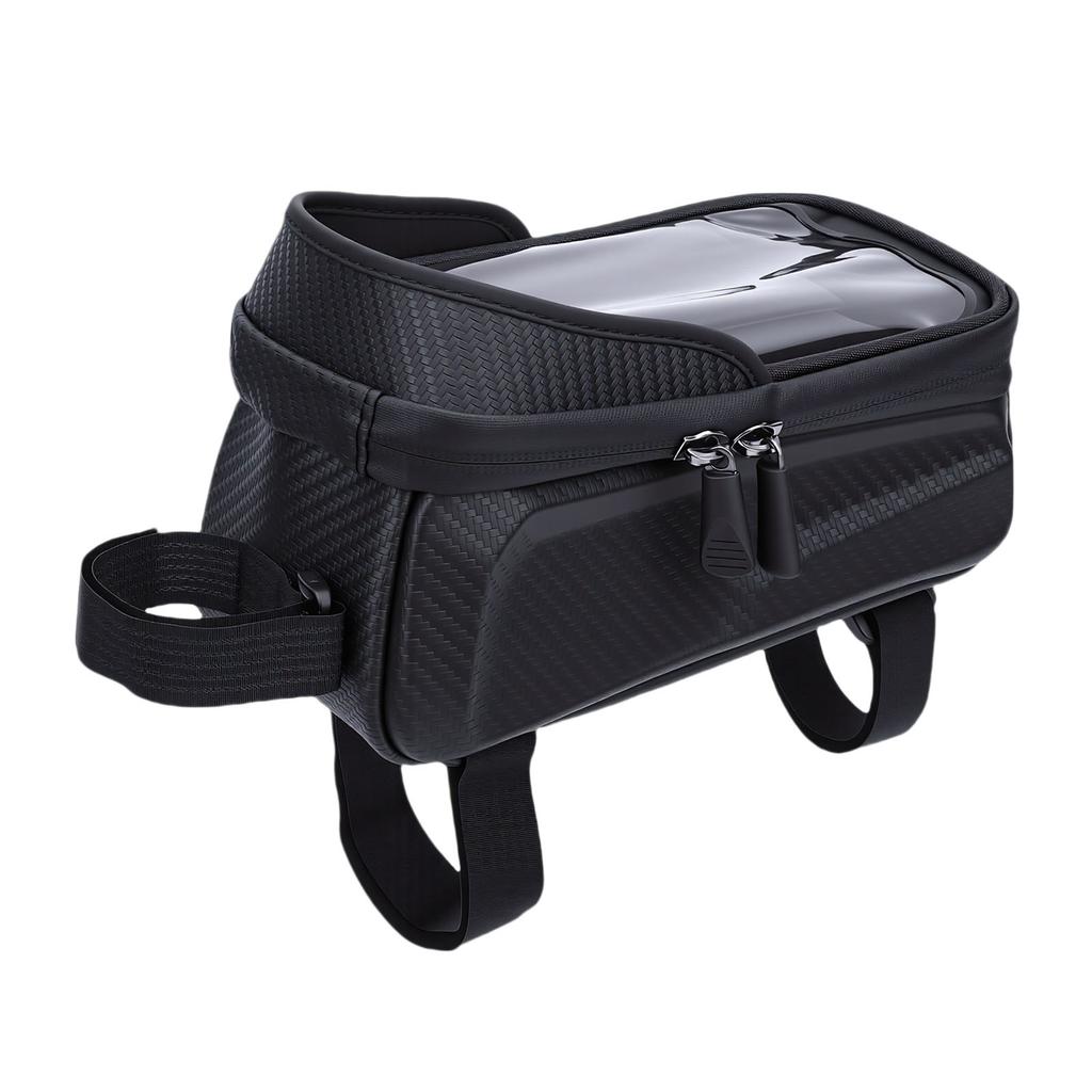 Bike Front Frame Bag Water Proof EVA Hard     Top Tube Bag Cycling Pouch with Touchscreen TPU Film