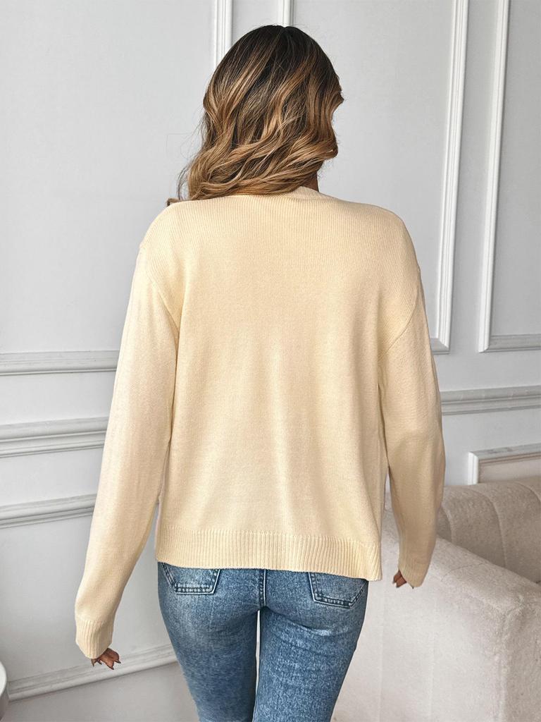 2026 Autumn/Winter Sweet Bear Cardigan Sweater for Women