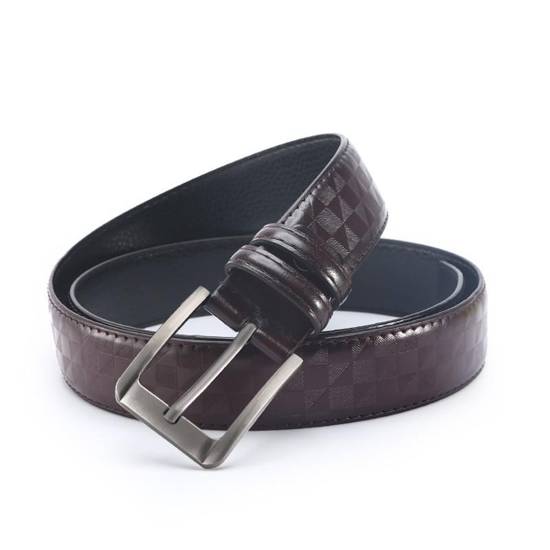 

Мужской повседневный ремень из ПУ кожи с пряжкой-штифтом из сплава для джинсов 120 cm