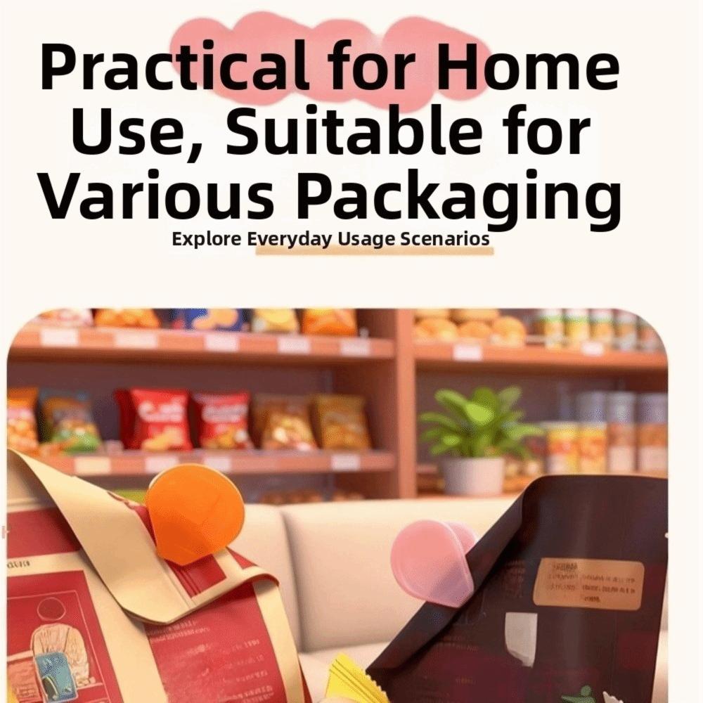 Flower Shape Magnetic Sealing Clip Moisture-Proof Airtight Bag Sealing Clip Plastic Double-layer Design Refrigerator Magnet