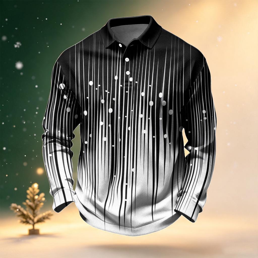 Men's Casual Quick Dry Mesh Long Sleeve Golf Shirt for Outdoor Golfing