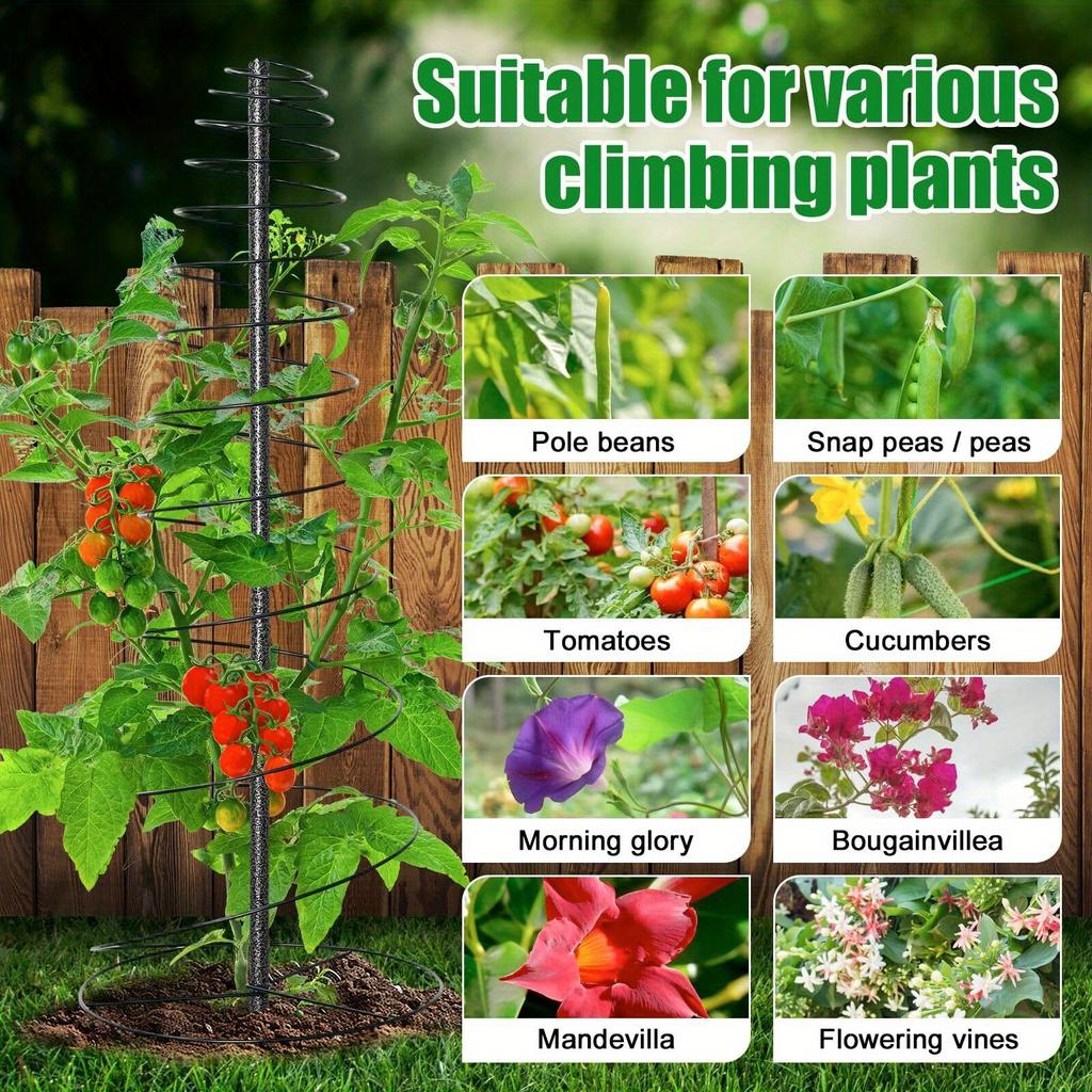 Spiral Frame Trellis for Climbing Plants Outdoor Indoor Metal Garden Plant Support for Pole Beans, Tomato, Sweet Pea, Clematis, Potted Plants, Vine