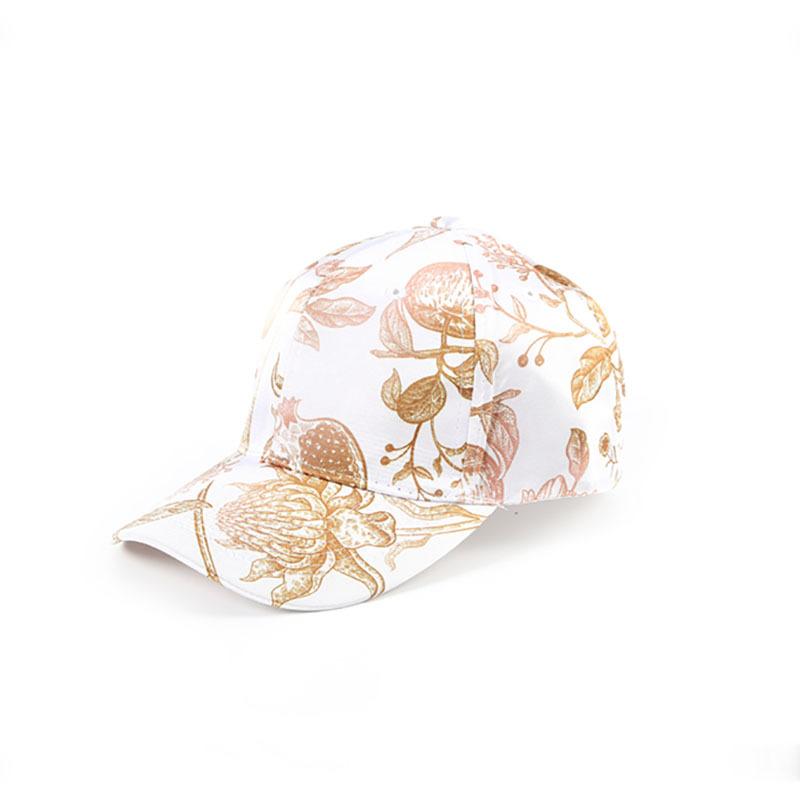 New Simulated Silk Printing Outdoor Sun Hat Men's and Women's Casual Outdoor Baseball Cap Retro Cap