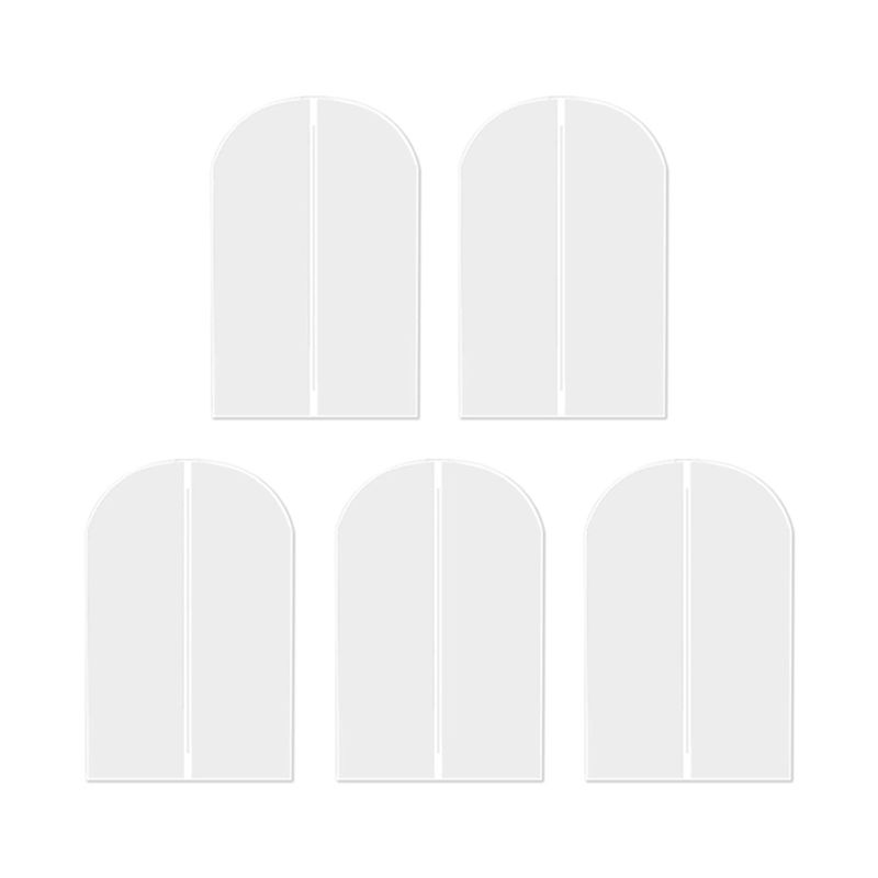 M-Modern-Clothing Dust Cover Transparent Thickened Washable Dust Bag PEVA Household Dust Cover Coat Suit Cover Hanging Pocket A