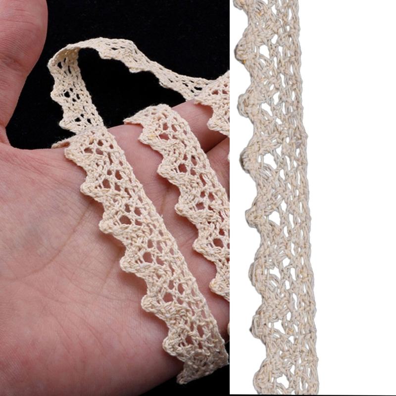 Practical Cotton Lace Trim for Crafts 1.5Inch Wide Soft Decorative Ribbon for Clothing and Home Decoration