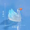 Colorful Luminous Swan Resin Ornament For Home Desk Decor And Crafting Diy