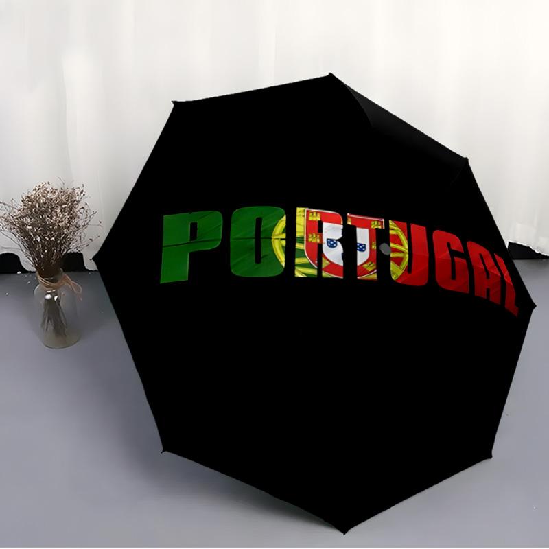 1pc P-Portugal Umbrella, Sun Protection, And UV Shielding. It Has Eight Sturdy Ribs for Outdoor Use And Perfect As a Holiday Gift