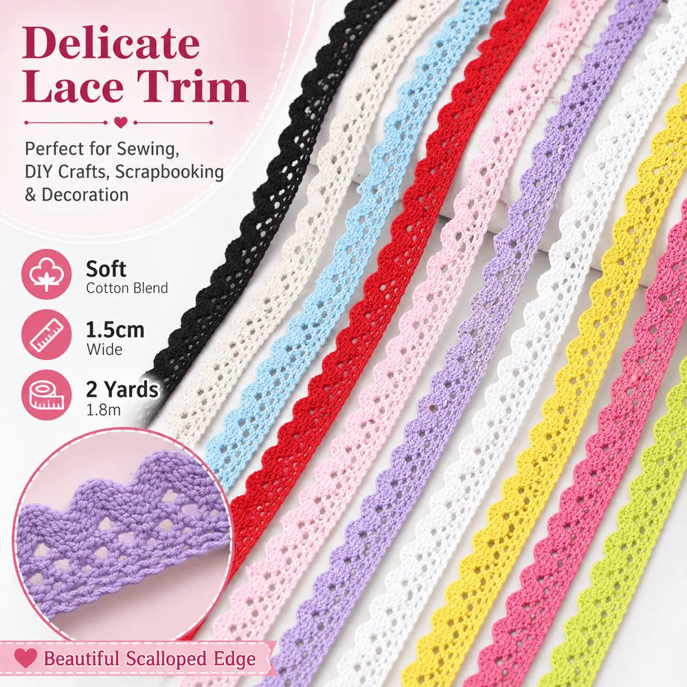 15mm Width Lace Ribbon Tape Cotton DIY Craft Lace New Sewing Fabric Lace For Sewing Projects