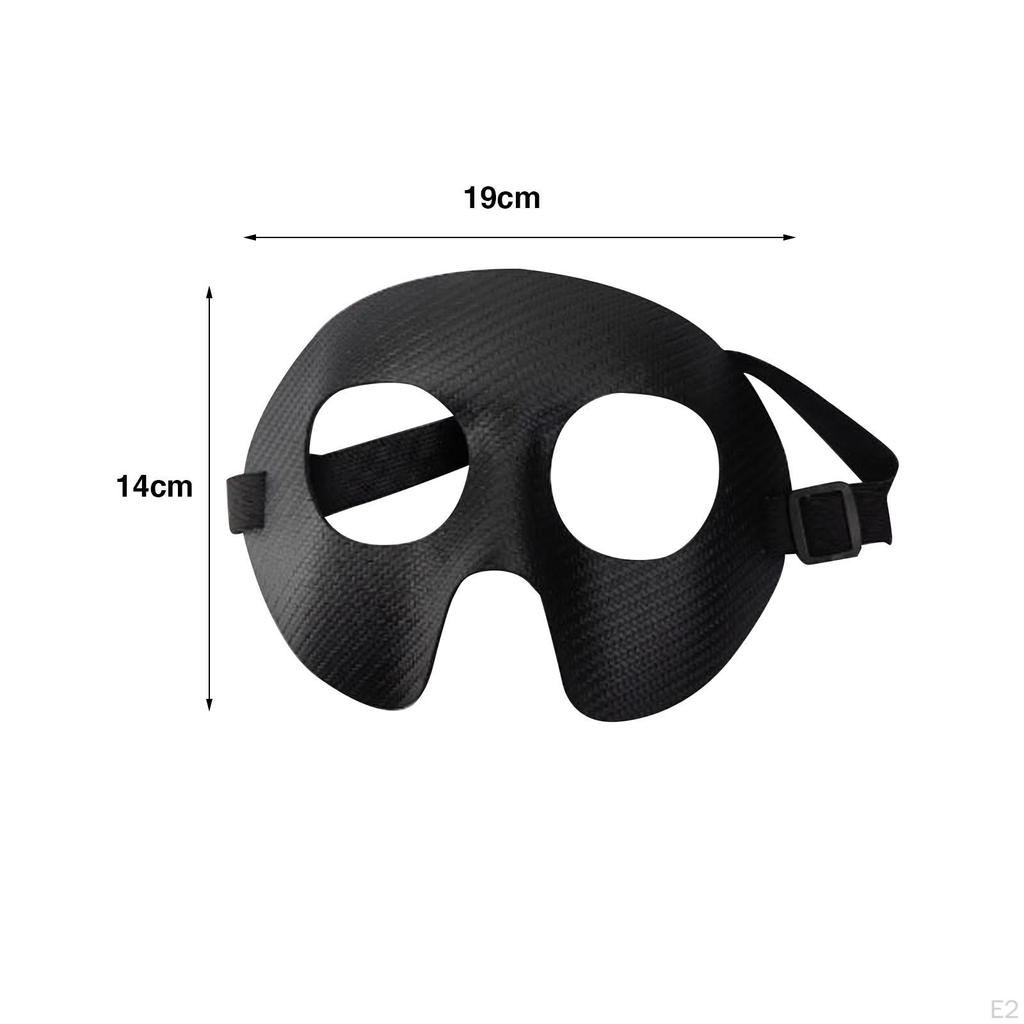 Nose Guard for Sports, Black Basketball Face Mask, Adjustable Elastic Strap Protector