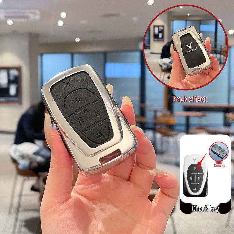 Étui à clés VF8 Haut de gamme pour VINFAST: Coque Protectrice V3 avec Boucle