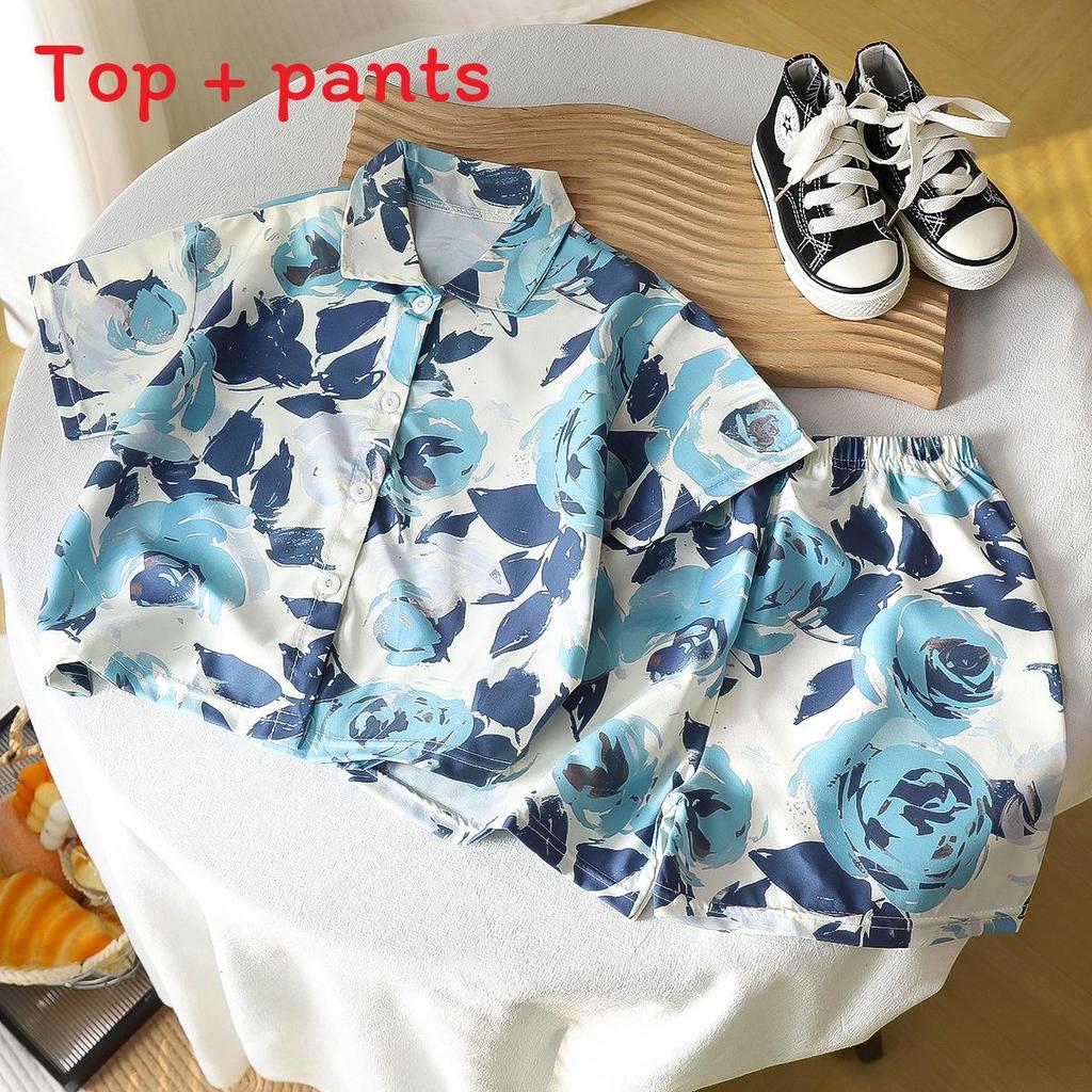 Childrens Summer Outfit Set With Cotton Blend Fabric For Boys
