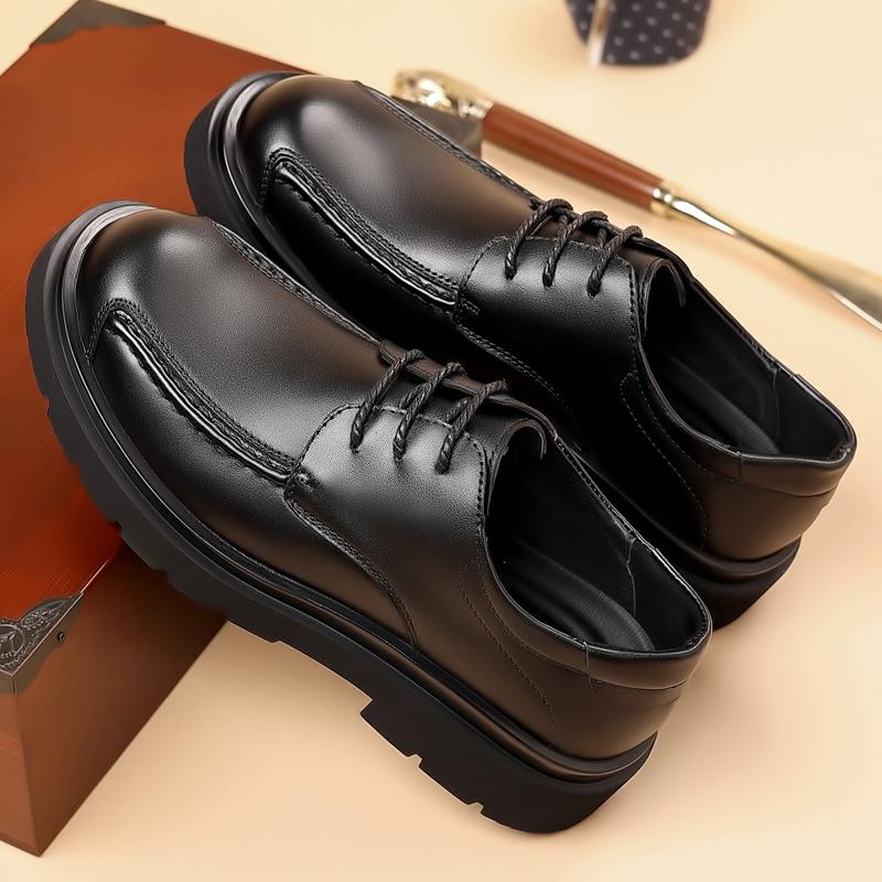 High Quality Mens Casual Leather Shoes Comfort Lace Up Oxford Shoes Man Outdoor Antiskid Business Footwear Leisure Walk Sneakers