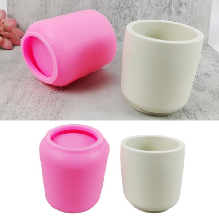 Round Silicone Flower Pot Mold DIY Succulent Planter Pot Mold Gypsum Clay Mold
