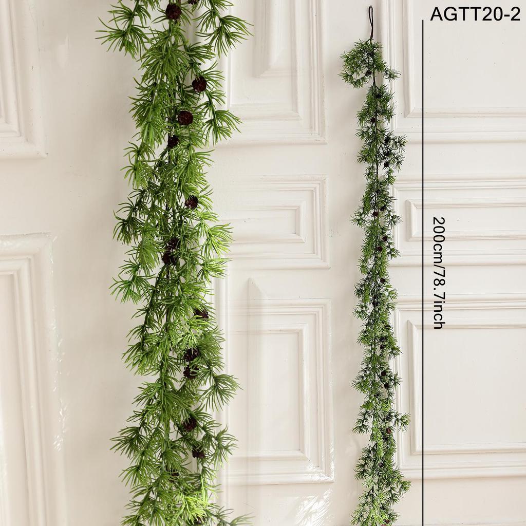 Artificial PE Rattan Leaves for Wall, Door, and Christmas Decor Vines