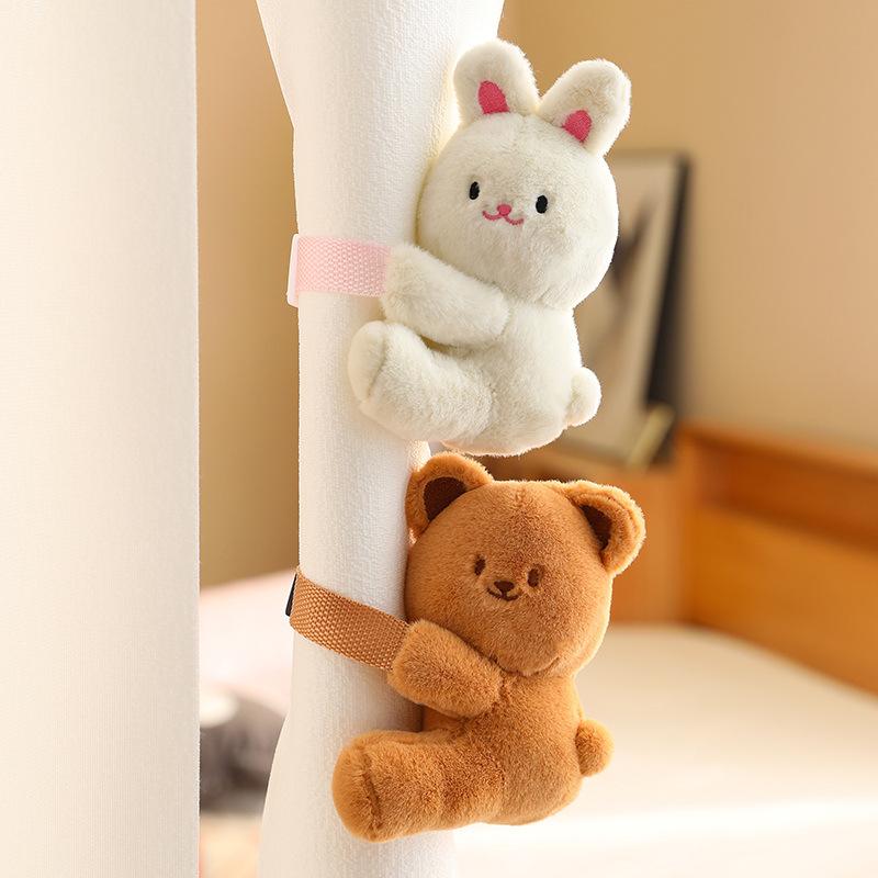 Cute cute animal panda rabbit strap rope doll home curtain buckle children's room decoration children's doll