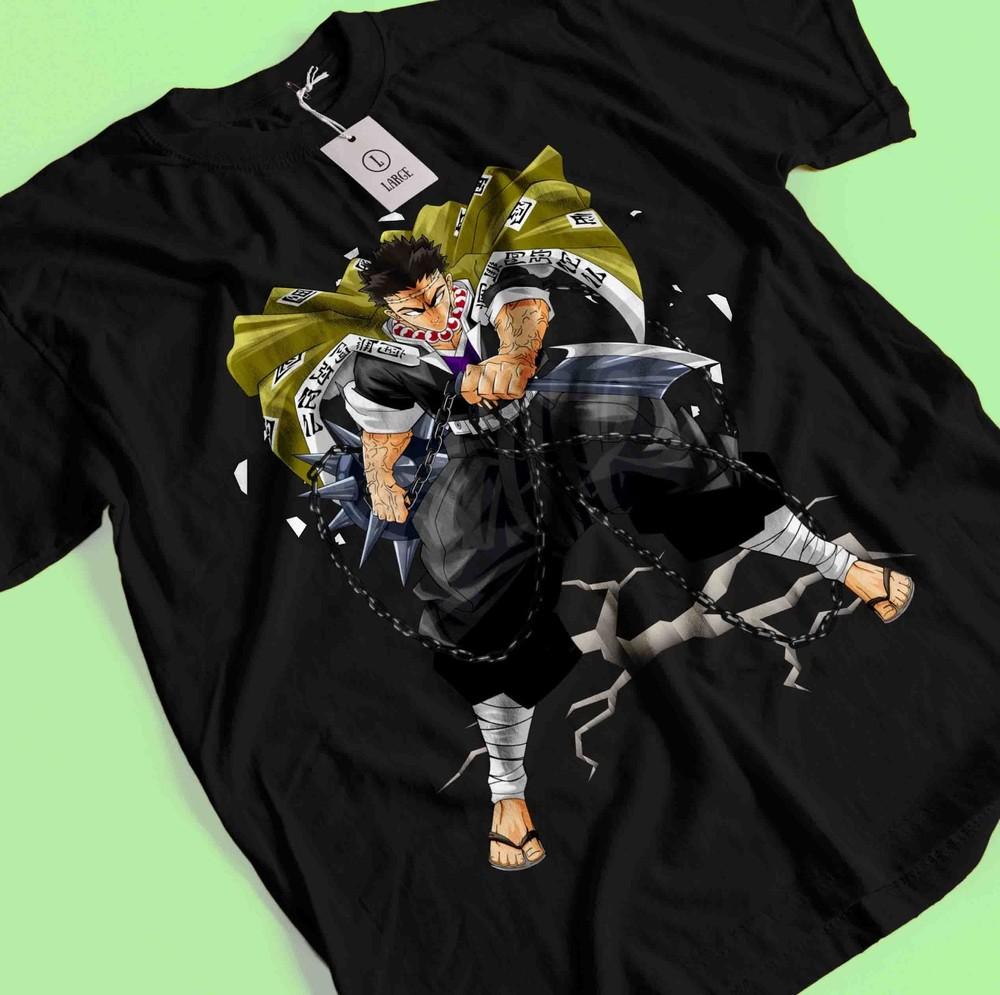 Demon Slayer Shirt Stone Hashira Tshirt Gyomei Himejima T-Shirt Muzan Tanjiro