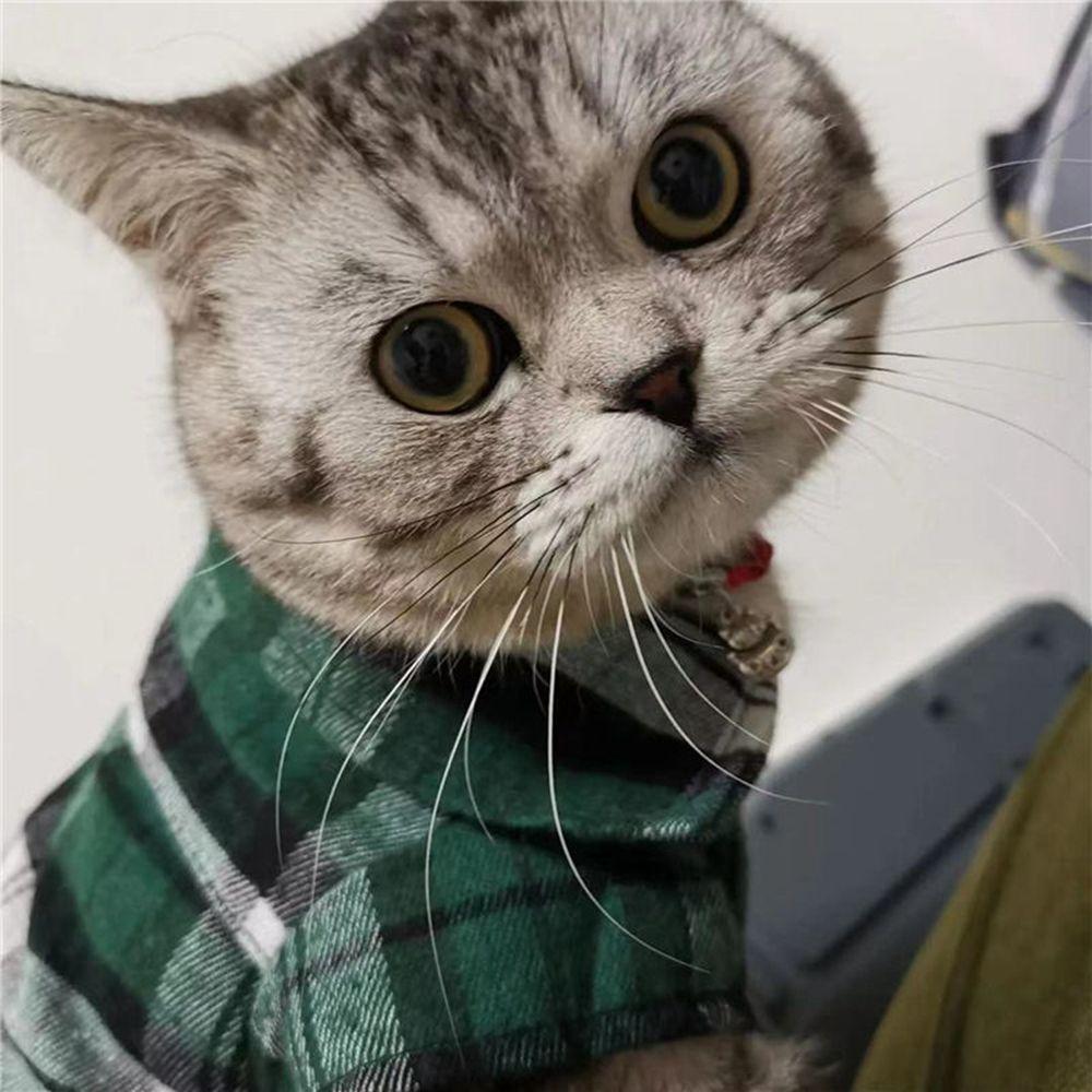 Fashion Cotton Plaid Puppy Lapel Pets Supplies Dog Vest Dogs Shirt For Small Medium Dogs Cats