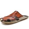 Mens Casual Sandals Men's Large Handcrafted  Slippers Outdoor Sandals Beach Slippers Mens Leather Sandals