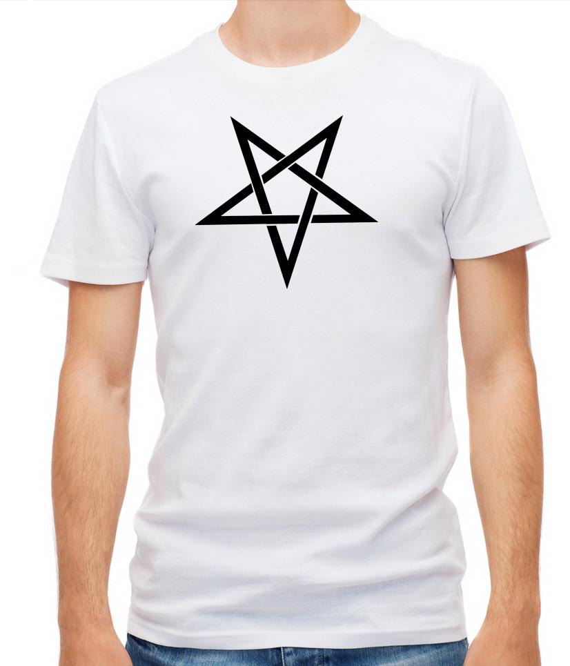 Pentagram Satanic Goat Pentagram Gothic Short Sleeve  T- Shirt Men G808