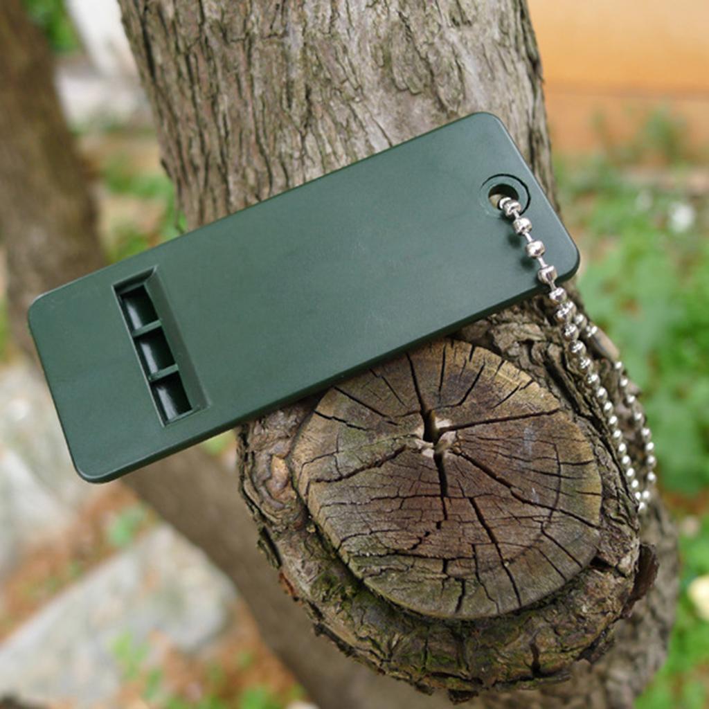 2ks 3-frekvenční píšťalka s klíčenkou High Decibel Survival Whistle Kempování Turistika Nouzové přežití Whistle Outdoorové nástroje