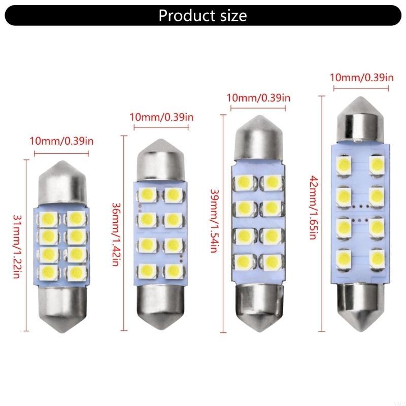 Y4UA Car LED Bulb Decorating Tail Bulb Double Pointed Festoon 31mm 36mm 39mm 41mm No Error Auto Interior Dome Reading Light