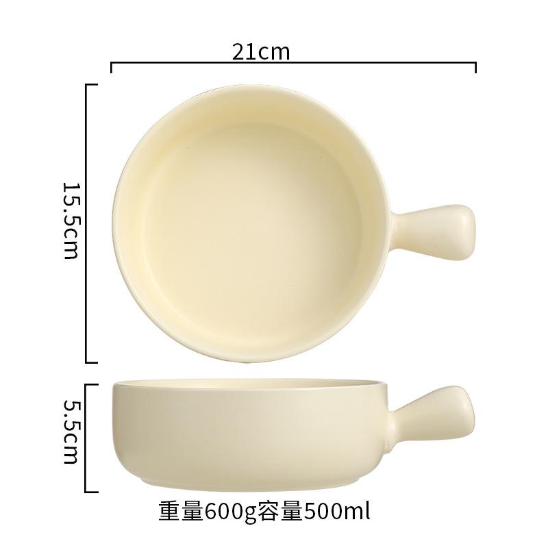 

Baked rice bowls, Japanese-style baked bowls with handles, pasta plates, household tableware, soup noodle bowls, salad bowls