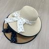 New Polka Dot Bow Big Brim Straw Hat Women's Summer Vacation Temperament Elegant Bucket Hat Sun Hat Breathable Sun Hat