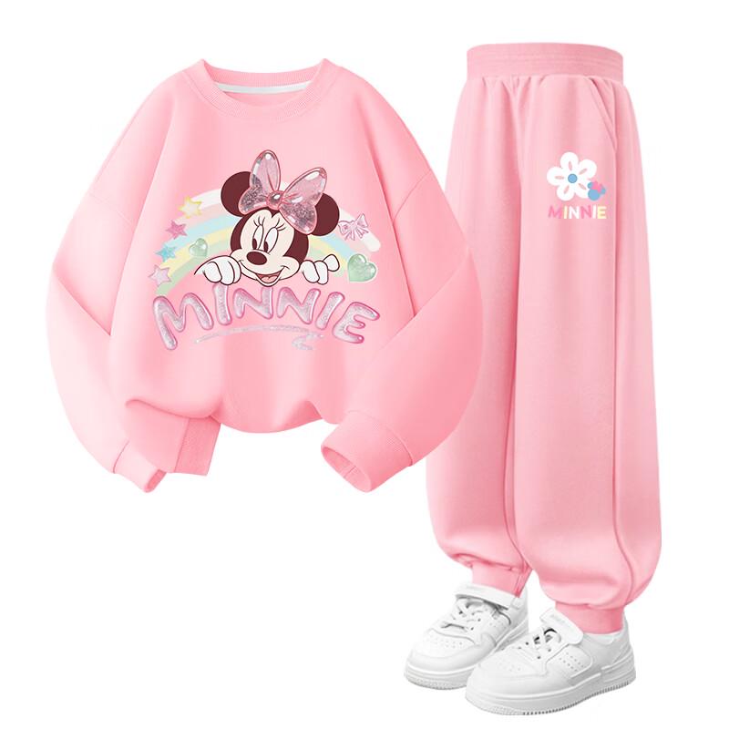 Disney Girl's Minnie Mouse Long-Sleeve Sweatshirt & Pants Set