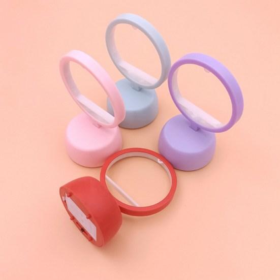 LED Night Lamp Flicker Free Non-Glaring Creative Shape Eye Protection Battery-operated Round Heart