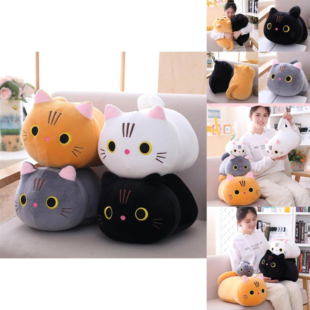Delightful Cartoon Plush Toy Cat Pillow Soft Cushion Perfect For Kids And Gift Giving