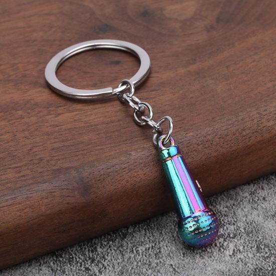 Mini Microphone Music Keychain Microphone Pendant Keychain Retro Sound Pendant Keyring Charm Microphone Music