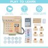 Children's Wooden Cash Register Educational Puzzle Playset