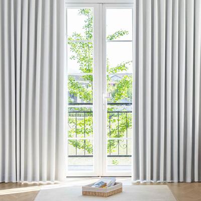 AIFY Complete Light Easy Heat Energy Warmth Solid UV Set of Width 100 X Length Light Gray Curtains, Blackout, 100% Blocking, Lightweight,