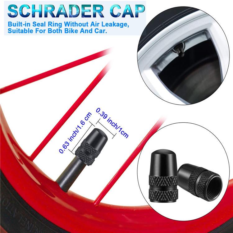 Tire Valve Core Tool Kit: 26-Piece Set with American/French Adapters, Valve Caps, and Bike Pump Accessories