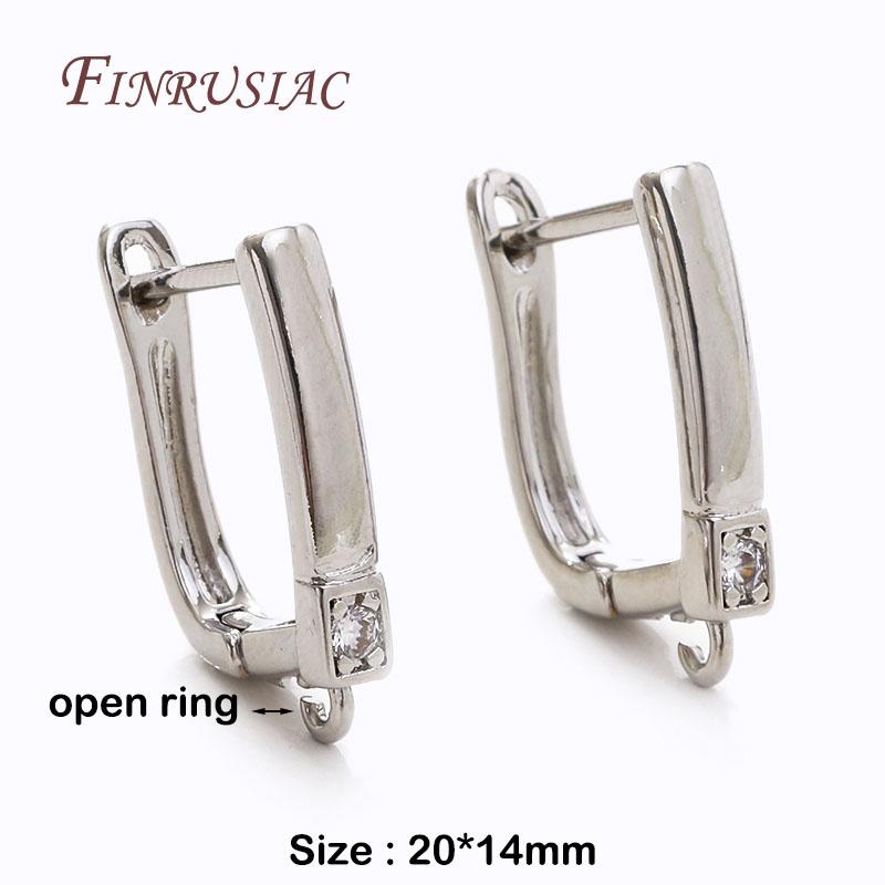 

18K Gold Plated Copper Material Anti-Allergy Fastener Ear Wire Fixtures Earring Hooks for DIY Women s Earring Making Supplies 1 pair