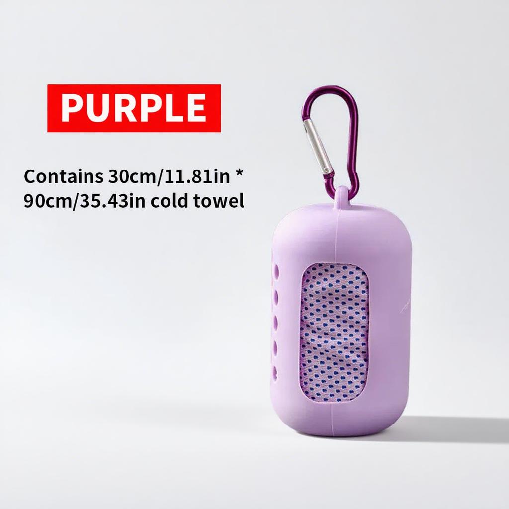 1PC 30 * 90cm toalha fria de silicone redonda, toalha de fibra ultrafina de secagem rápida, toalha de acessórios de praia, para esportes e fitness