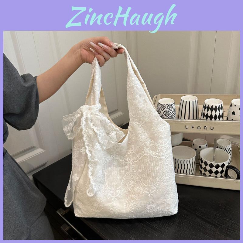 Simple Solid Color Flower Lace Women Casual Shoulder Bag For Urban Fashion