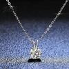 Lightweight Necklace Women Shimmering Rhinestone Pendant Adjustable Length Neck Jewelry